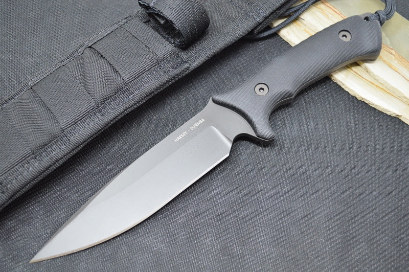 Spartan Blades Difensa Fixed Blade - Black Blade / Black Handle Scales / Black Nylon Sheath SB19BKBKNLBK - Northwest Knives