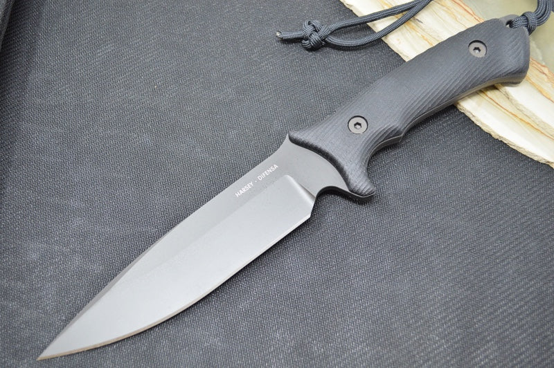 Spartan Blades Difensa Fixed Blade - Black Blade / Black Handle Scales / Black Nylon Sheath SB19BKBKNLBK - Northwest Knives