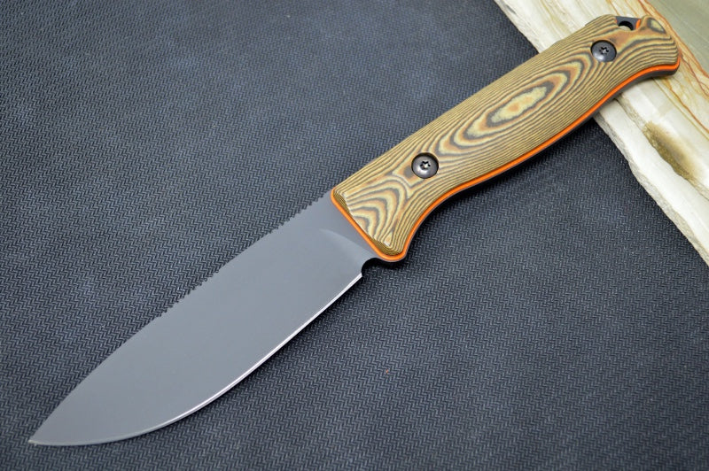 Benchmade 15002-1 Saddle Mountain Skinner Custom - Graphite Black S90V Satin Blade / Richlite & Orange G10 Handle