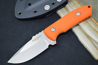Pro Tech SBR Fixed Blade  - Orange 3D G-10 Handle / Stonewash & Satin CPM-S35VN Blade / Kydex Sheath LG501-ORANGE