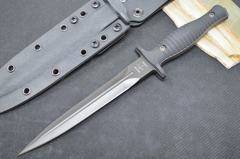 Spartan Blades V-14 Fixed Blade - Black Blade / Black Handle Scales / Black Kydex Sheath SB27BKBKKYBK