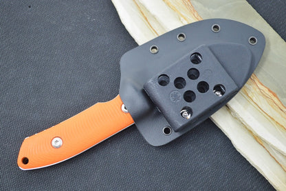 Pro Tech SBR Fixed Blade  - Orange 3D G-10 Handle / Stonewash & Satin CPM-S35VN Blade / Kydex Sheath LG501-ORANGE