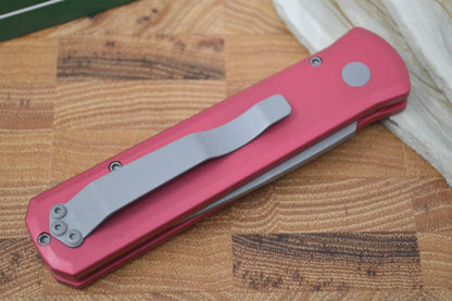 Pro Tech Godson Auto - Red Handle - 154CM Blasted Blade - Northwest Knives