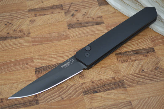 Boker Kwaiken Automatic - Black Aluminum Handle | Black Blade - Northwest Knives