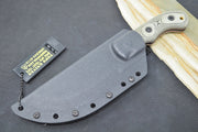Tops Tom Brown Tracker #2 - 1095 Steel / Black Canvas Micarta Handle / Black Kydex Sheath TBT-020 - Northwest Knives