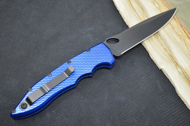 Piranha Knives "Mini Predator" - CPM-S30V Black Blade / Blue Aluminum Handle