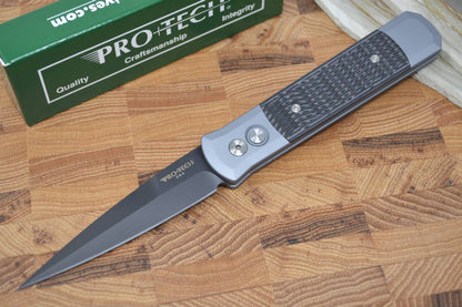 Pro Tech Godfather Auto - Grey Handle w/ G10 Insert - Black 154CM Blade - Northwest Knives