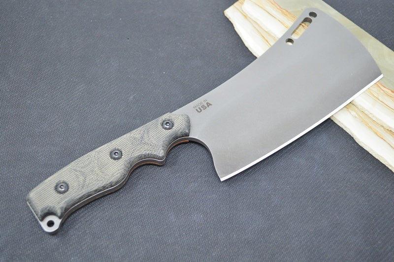 Tops El Chappo - 1095 Steel / Black Canvas Micarta Handle / Black Kydex Sheath ECHA-01