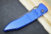 Piranha Knives "Mini Predator" - CPM-S30V Black Blade / Blue Aluminum Handle - Northwest Knives
