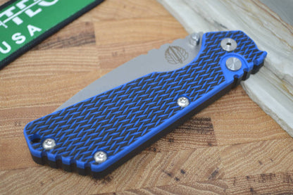 Pro Tech Strider SnG - Black/Blue Textured G-10 Handle / Stonewash Blade - Northwest Knives