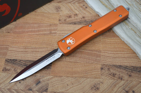 Microtech UTX-70 OTF - Orange Handle / Satin D/E Blade - 147-4OR - Northwest Knives