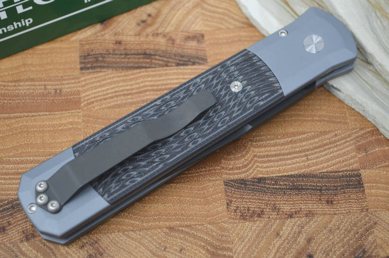 Pro Tech Godfather Auto - Grey Handle w/ G10 Insert - Black 154CM Blade - Northwest Knives