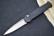 Piranha Knives "Bodyguard" - S30V Stonewash Blade / Black Aluminum Handle - Northwest Knives