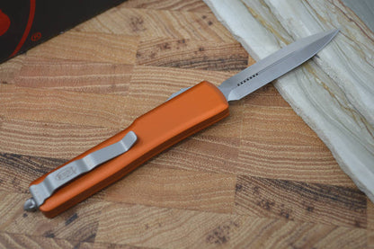 Microtech UTX-70 OTF - Orange Handle / Satin D/E Blade - 147-4OR - Northwest Knives