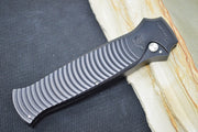 Piranha Knives "Bodyguard" - S30V Stonewash Blade / Black Aluminum Handle - Northwest Knives