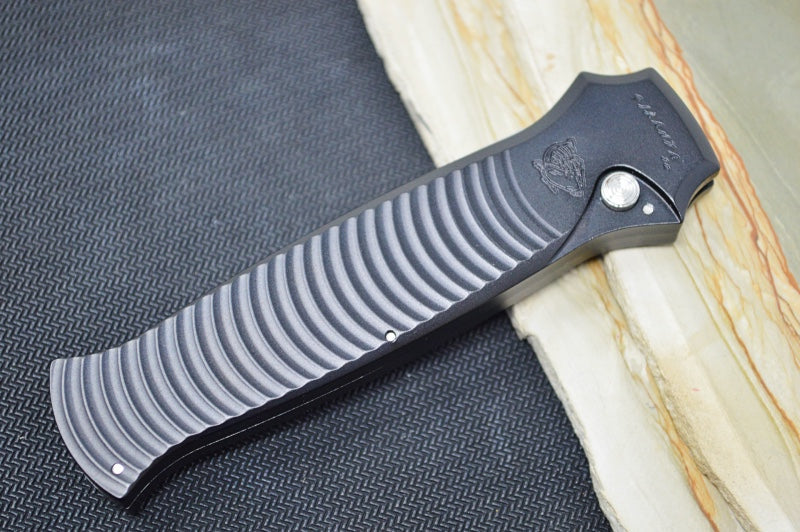 Piranha Knives "Bodyguard" - S30V Stonewash Blade / Black Aluminum Handle - Northwest Knives