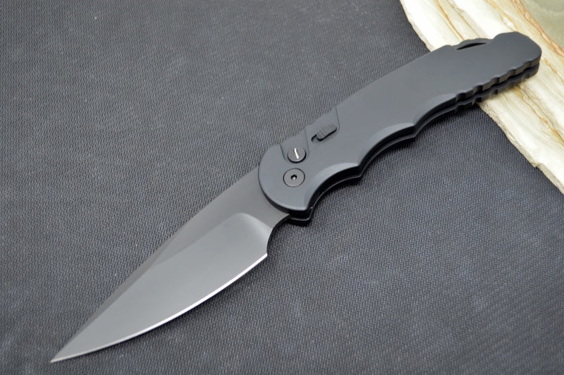 Pro Tech Tactical Response 4 Auto Operator - Black Aluminum Handle / Black CPM-154CM Blade / Tritium Push Button TR-4.3OPERATOR