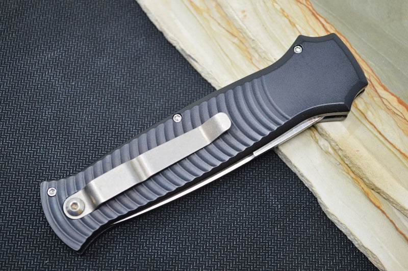 Piranha Knives "Bodyguard" - S30V Stonewash Blade / Black Aluminum Handle - Northwest Knives