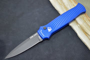 Piranha Knives "Bodyguard" - CPM-S30V Steel / Blue Aluminum Handle / Black Blade - Northwest Knives