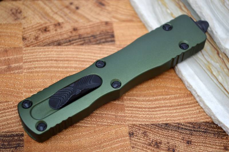 Microtech Dirac OTF - Black Double Edge / OD Green Handle 225-1OD