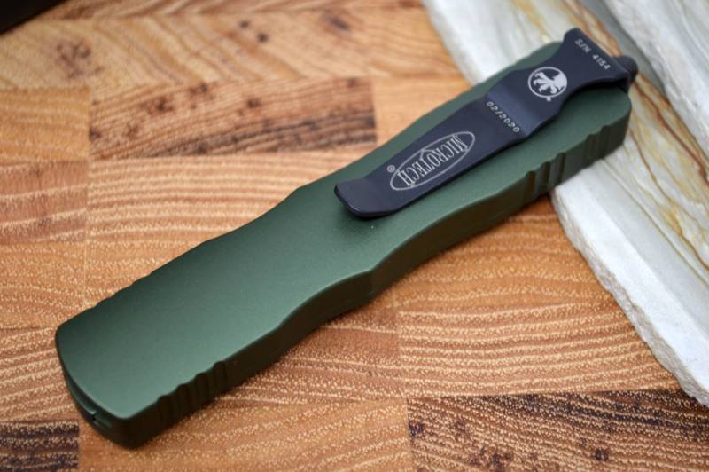 Microtech Dirac OTF - Black Double Edge / OD Green Handle 225-1OD