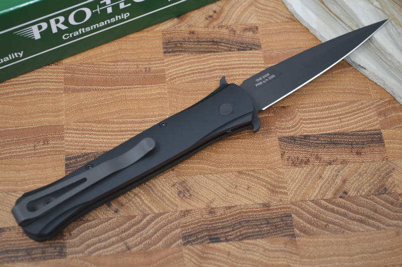 Pro Tech "The Don" Auto - Black Handle - Black 154CM Blade - Northwest Knives