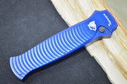 Piranha Knives "Bodyguard" - CPM-S30V Steel / Blue Aluminum Handle / Black Blade - Northwest Knives