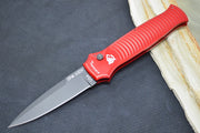 Piranha Knives "Bodyguard" - CPM-S30V Steel / Red Aluminum Handle / Black Blade - Northwest Knives