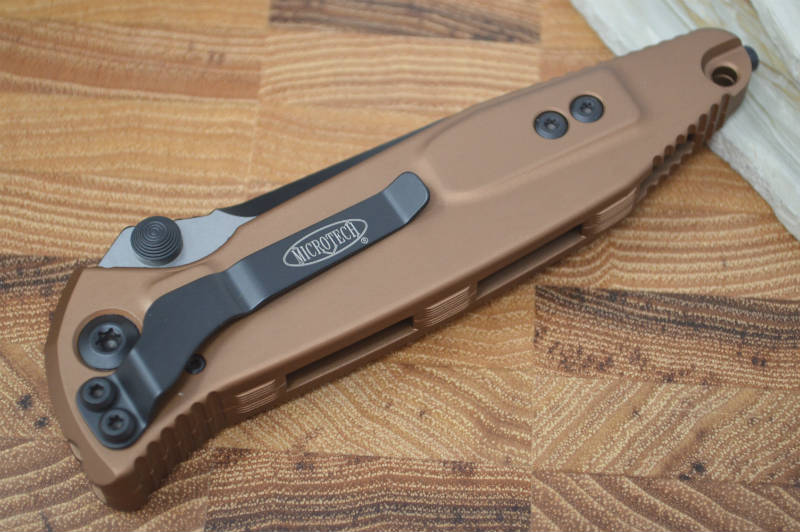 Microtech SOCOM Elite - Black Blade / Tan Handles w/ Black Inserts 160-1TA - Northwest Knives