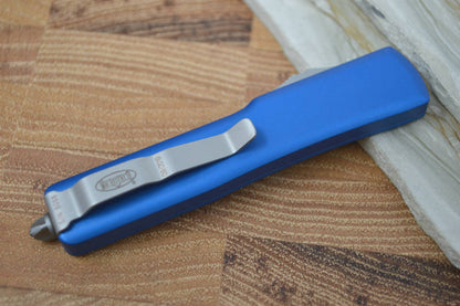 Microtech UTX-70 OTF - Blue Handle / Satin D/E Blade - 147-4BL - Northwest Knives