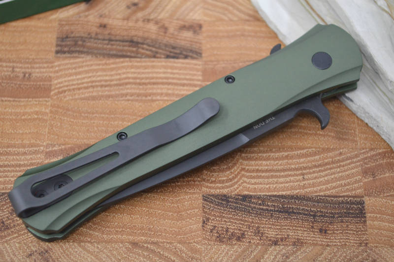 Pro Tech "The Don" Auto - Green Handle - Black 154CM Blade - Northwest Knives