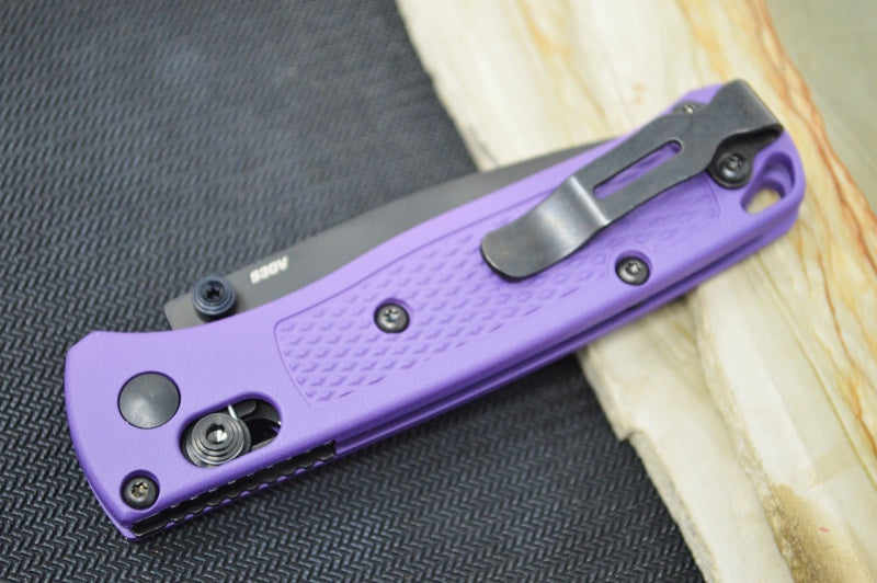 Benchmade Mini Bugout Custom Knive | Bright Purple Handle 