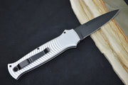 Piranha Knives "Bodyguard" - CPM-S30V Steel / Silver Aluminum Handle / Black Blade - Northwest Knives