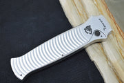 Piranha Knives "Bodyguard" - CPM-S30V Steel / Silver Aluminum Handle / Black Blade - Northwest Knives