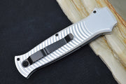 Piranha Knives "Bodyguard" - CPM-S30V Steel / Silver Aluminum Handle / Black Blade - Northwest Knives