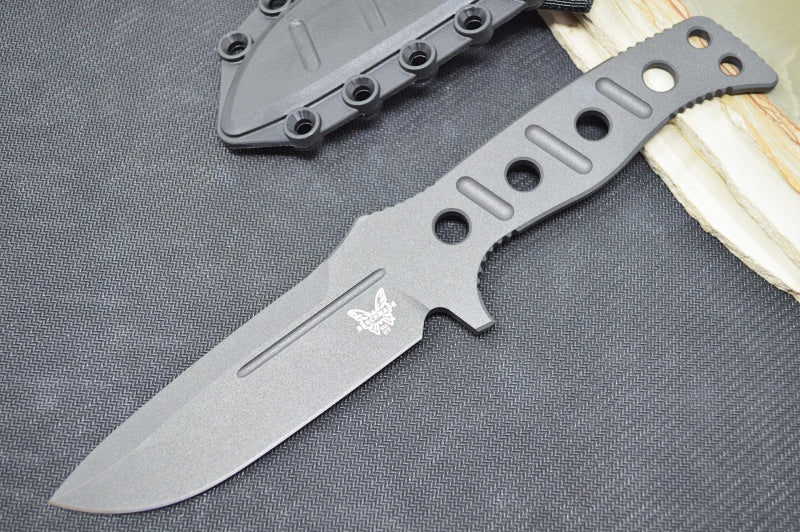 Benchmade 375BK-1 Fixed Adamas - Black CPM-CruWear Drop Point Blade / Skeletonized CPM-CruWear Handle