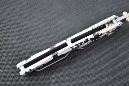 Benchmade 940-2 Osborne Custom - Black & White Digicam Cerakote G-10 Handle / Satin Reverse Tanto CPM-S30V Blade