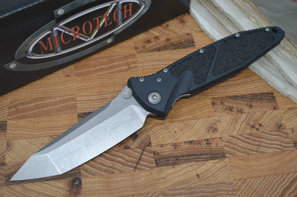 Microtech SOCOM Elite - Stonewash Blade / Black Handles w/ Black Inserts 161-10 - Northwest Knives
