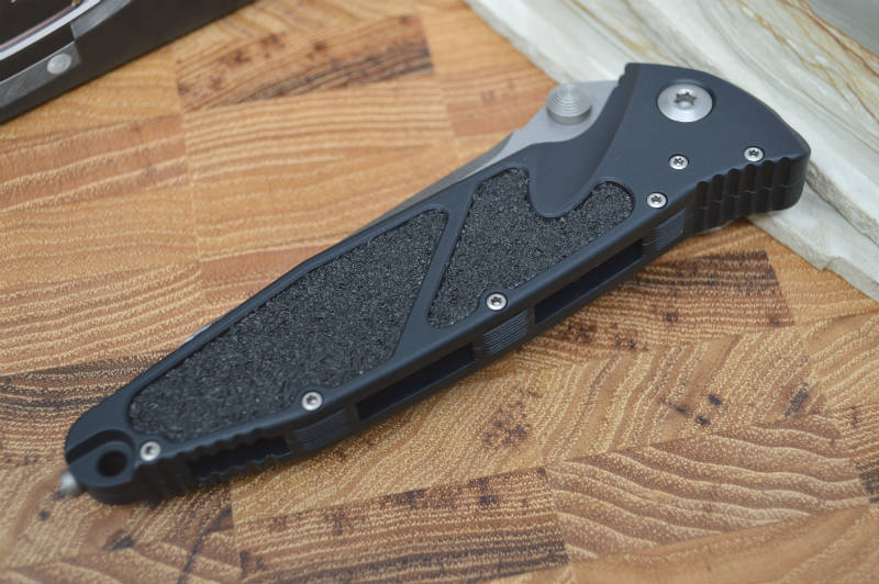 Microtech SOCOM Elite - Stonewash Blade / Black Handles w/ Black Inserts 161-10 - Northwest Knives