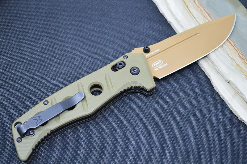 Benchmade 275FE-2 Adamas - Flat Dark Earth CPM-CruWear Drop Point Blade / OD Green G-10 Handle