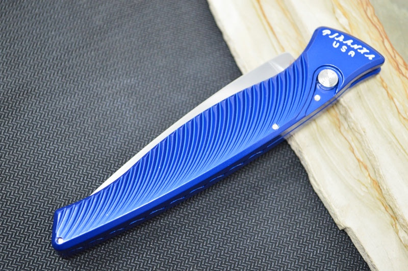 Piranha Knives "DNA" - CPM-S30V Blade / Blue Aluminum Handle - Northwest Knives