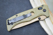 Benchmade 273FE-2 Mini Adamas - Flat Earth Drop Point Blade / CPM-CruWear Steel / OD Green Handle - Northwest Knives
