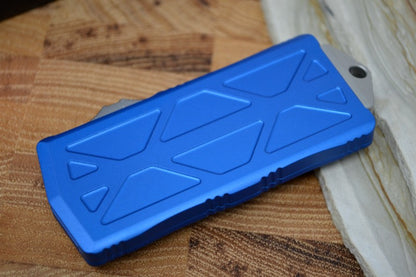 Microtech Exocet OTF - Stonewash Blade / Blue Handle - 157-10BL