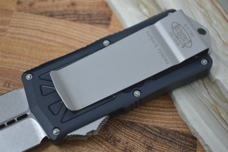 Microtech Exocet OTF - Stonewash Blade / Black Handle - 157-10 - Northwest Knives
