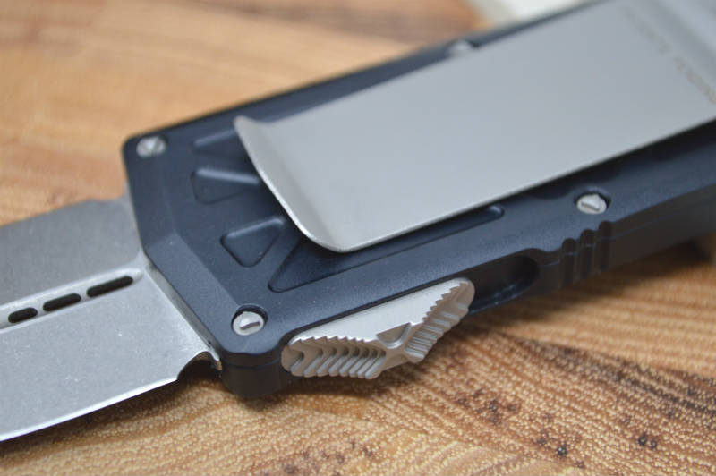 Microtech Exocet OTF - Stonewash Blade / Black Handle - 157-10 - Northwest Knives