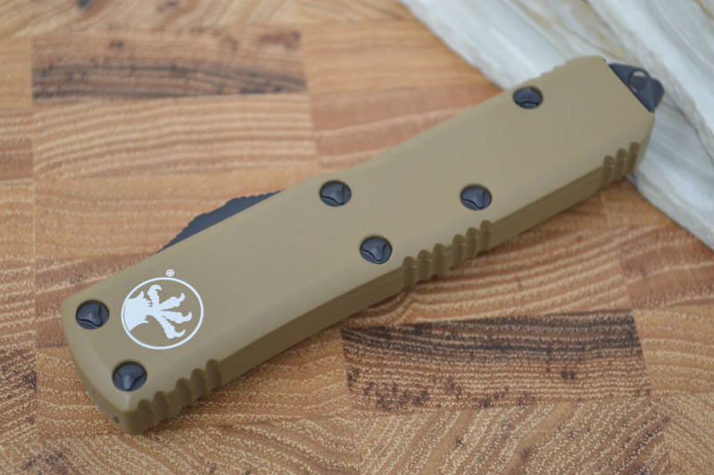 Microtech UTX-85 OTF - Tanto Edge / Black Blade / Tan Body - 233-1TA - Northwest Knives