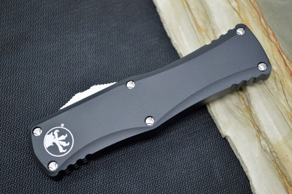 Microtech Hera OTF - Double Edge / Stonewash Blade / Black Aluminum Handle 702-10