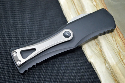 Microtech Hera OTF - Double Edge / Stonewash Blade / Black Aluminum Handle 702-10