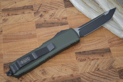 Microtech UTX-85 OTF - Tanto Edge / Black Blade / OD Green Body - 233-1OD - Northwest Knives