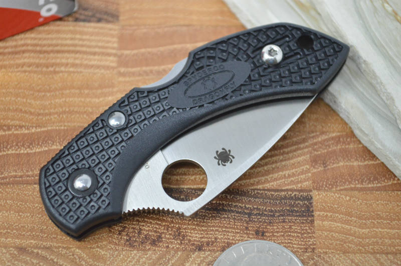 Spyderco Dragonfly 2 | Black Handle Knife  With Satin Blade | Northwest Knives